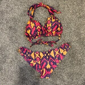 VIX swim ikat pattern cheeky bikini size M